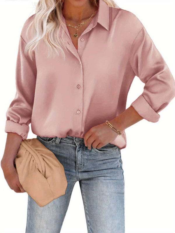 Dames blouse met lange mouwen en knopen