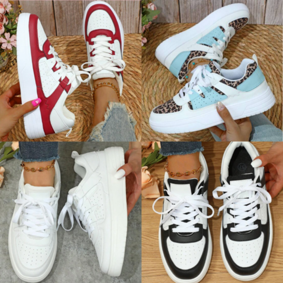Dames Platform Sneakers met Vetersluiting