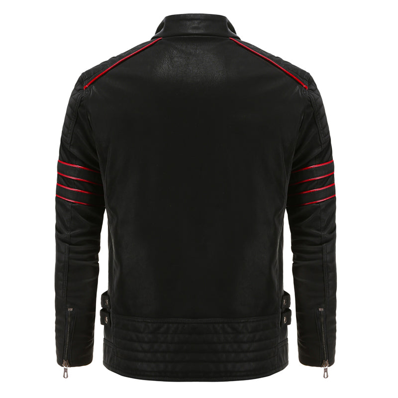 Godfried™ Heren Sherpa Gevoerde Motorlook Jas