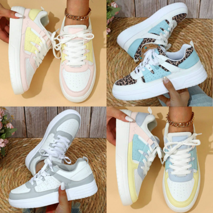Dames Platform Sneakers met Vetersluiting