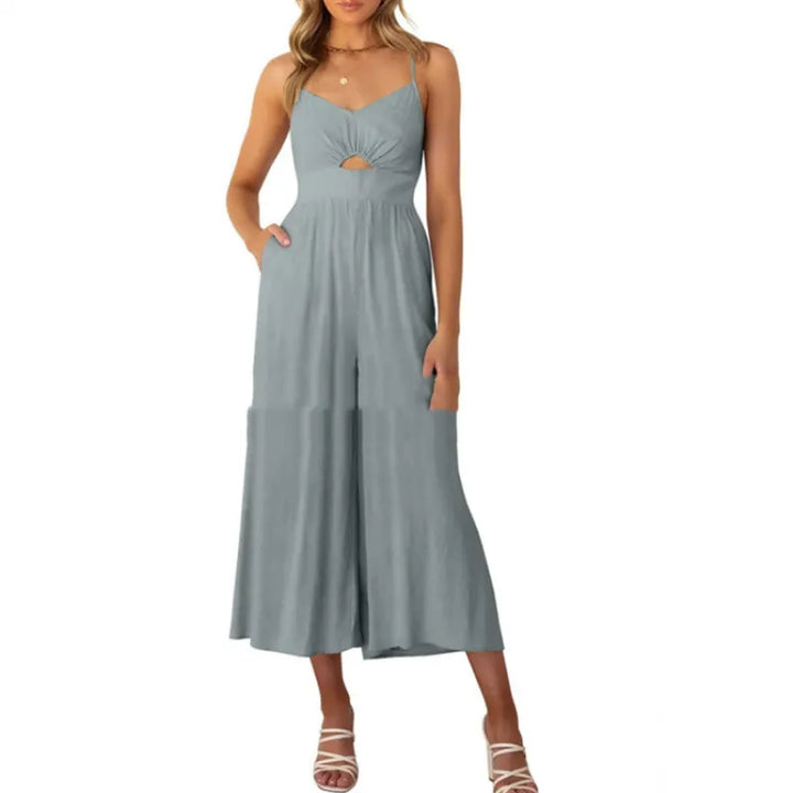Benedikta | Damesjumpsuit met spaghettibandjes en uitsnijding