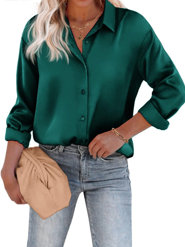 Dames blouse met lange mouwen en knopen