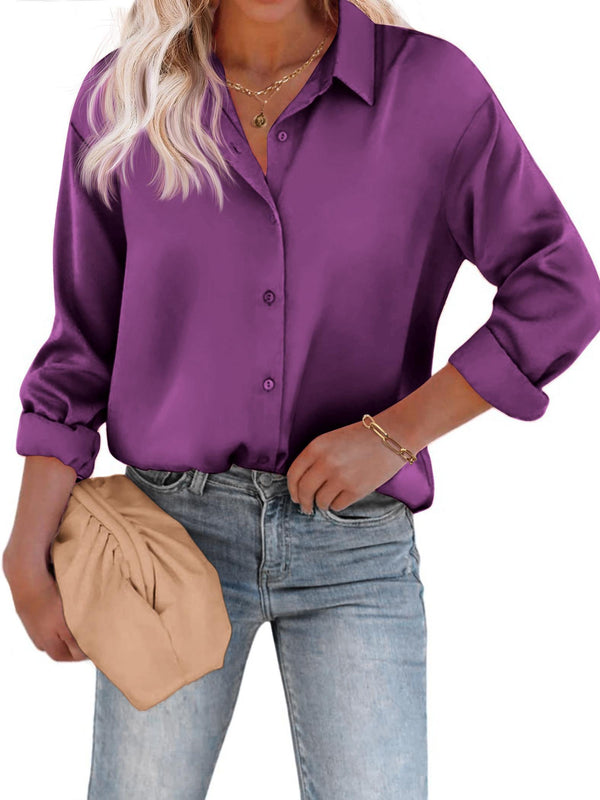 Dames blouse met lange mouwen en knopen
