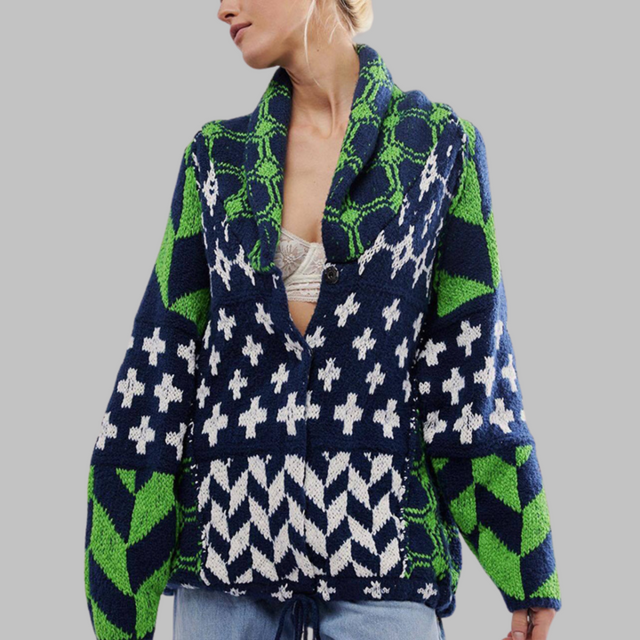 KYLINE – DUIDELIJKE GEOMETRISCHE CARDIGAN