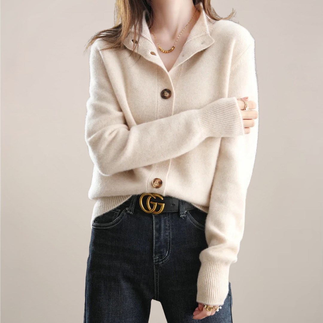 Nicole | Dames Lente Vest met Kraag en Knopen