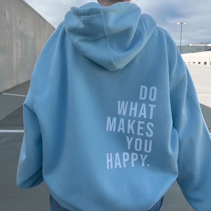 Unisex gelukkig sweatshirt met capuchon ( Voorverkoop )