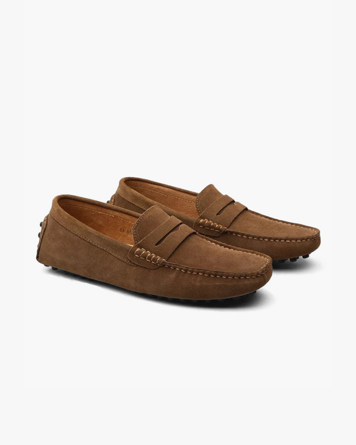 Matthew | Old Money Slip on Heren Suède Mokassin