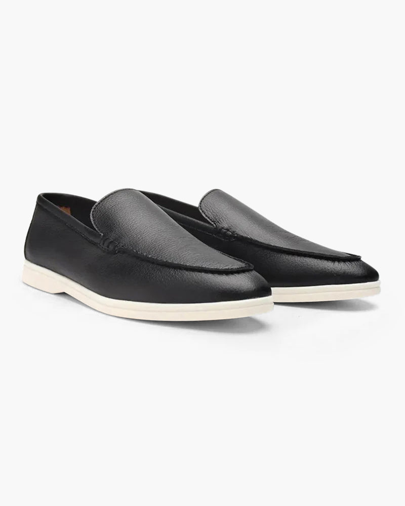 Logan | Vintage Old Money Heren Koeienhuid Leder Loafer