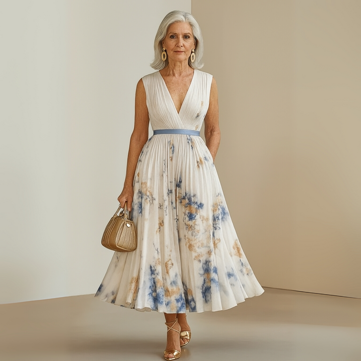 Claire | Dames Vloeiende Mouwloze Zomer Maxidress
