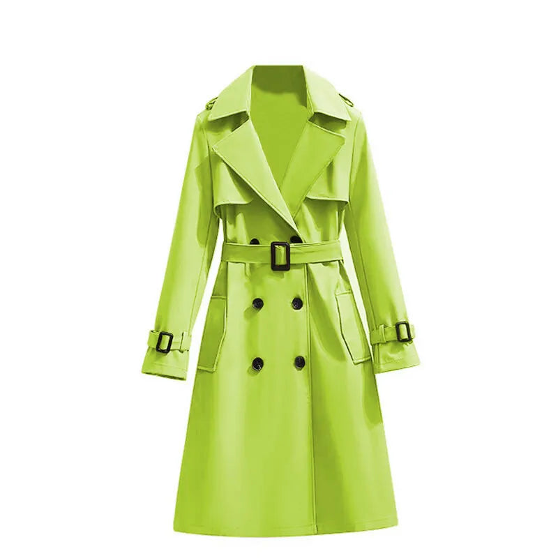 Lina | Dames Trenchcoat met Knoopsluiting en Tailleband