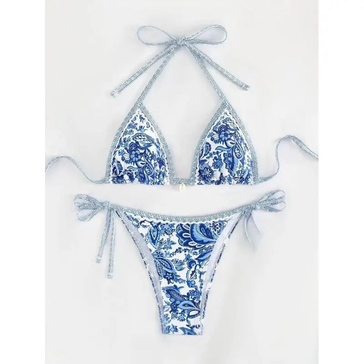 Florencia | Dames bikini met halternek en paisleyprint