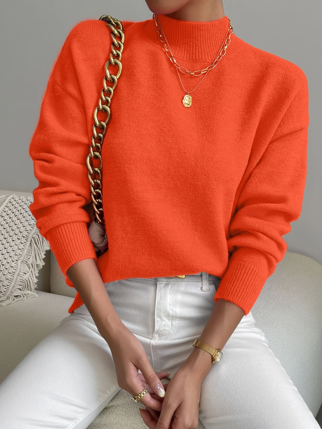 Lorelei | Verfijnde Mock Neck Trui