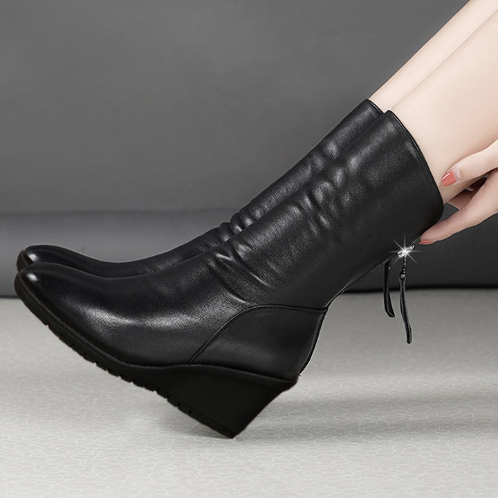Verity | Slanke Wedge Laarsjes tot de Kuit