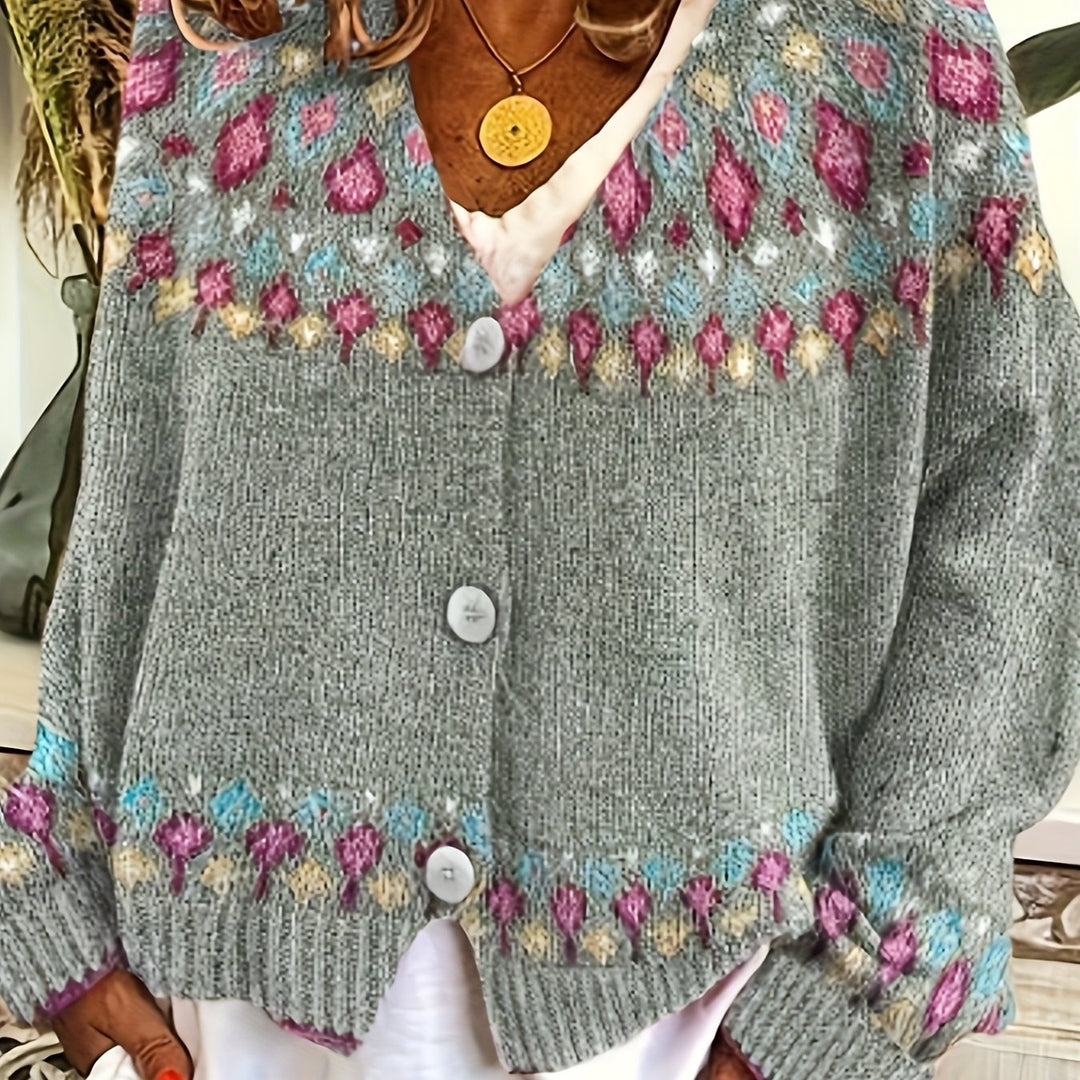 Esme | Nordic Geprinte Cardigan
