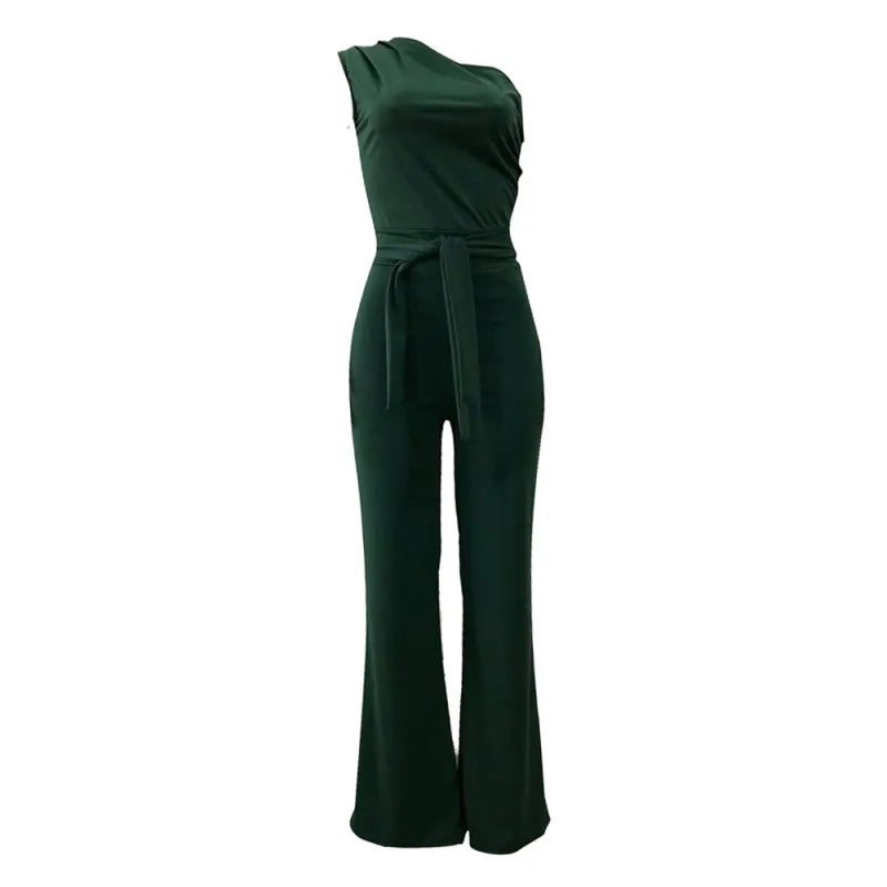 Ivy | Damesjumpsuit met één schouder en tailleceintuur