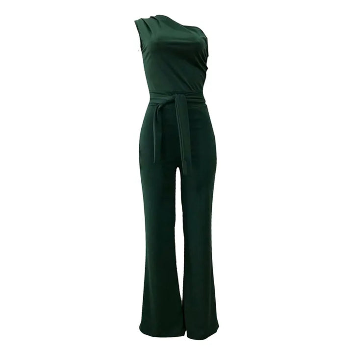Ivy | Damesjumpsuit met één schouder en tailleceintuur