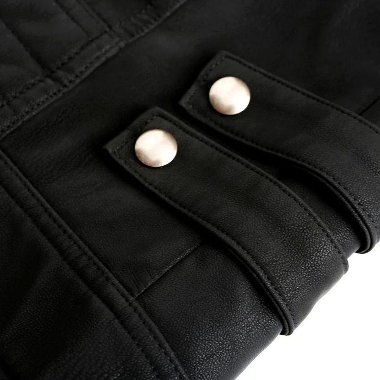 Godfried™ Heren Sherpa Gevoerde Motorlook Jas