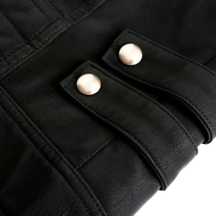 Godfried™ Heren Sherpa Gevoerde Motorlook Jas
