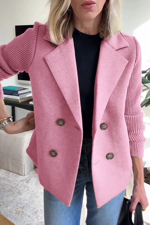 Lenora | Premium Chic Gebreide Mouwen Blazer