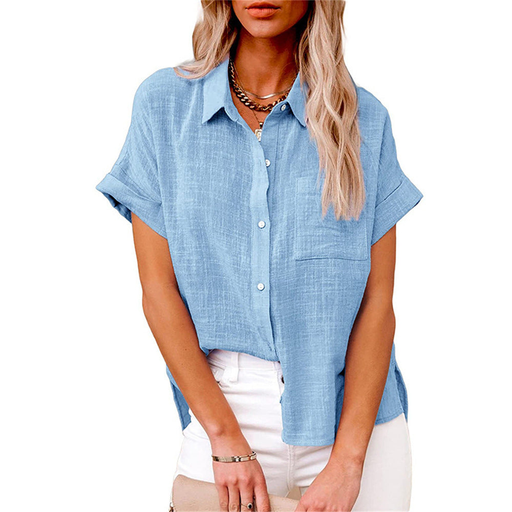 Luchtige Katoen-Linnen Blouse Dames