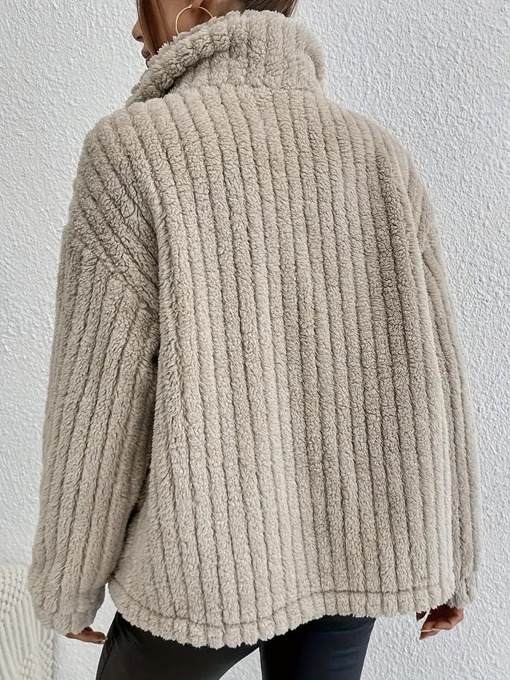 Nova | Dubbelzijdige Fluwelen Knopen Cardigan