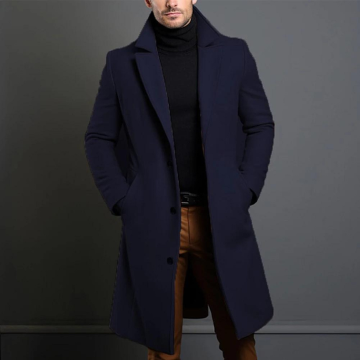 Lange Manteljas - Heren - Luxe Merinowol - Winter Stijlvol en Warm