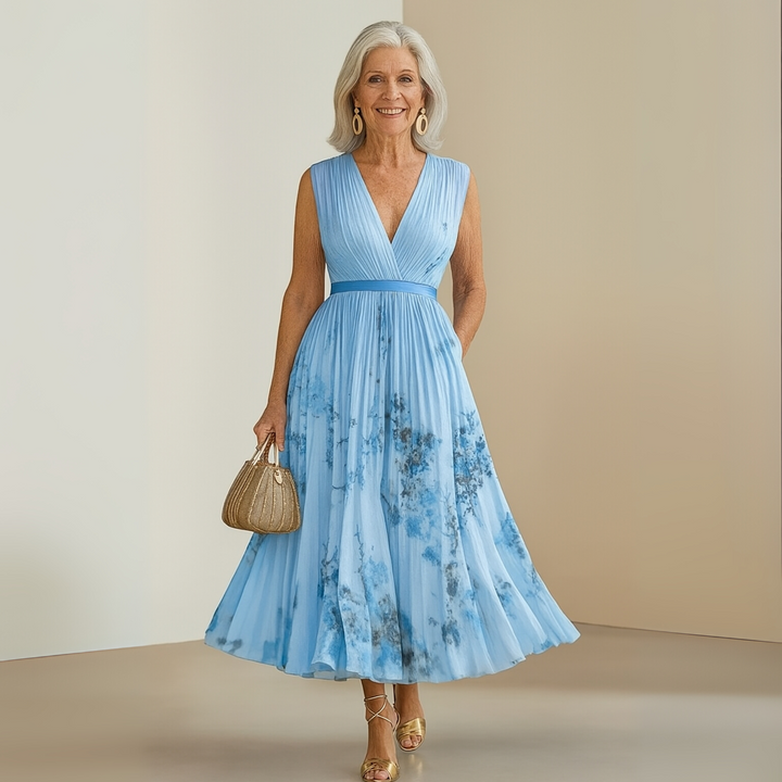 Claire | Dames Vloeiende Mouwloze Zomer Maxidress