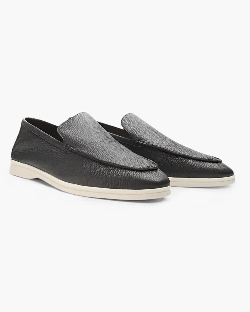 Logan | Vintage Old Money Heren Koeienhuid Leder Loafer