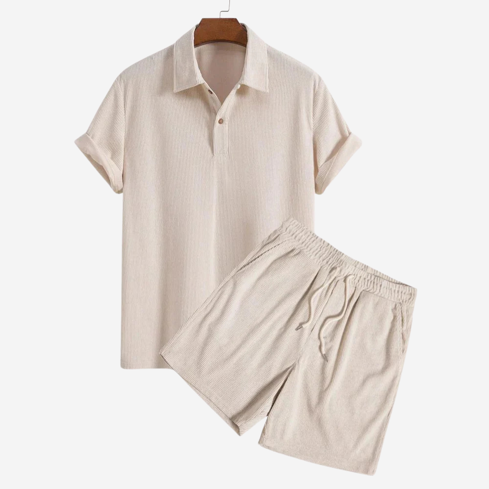Zomerset Heren – Twill Shirt met Korte Broek