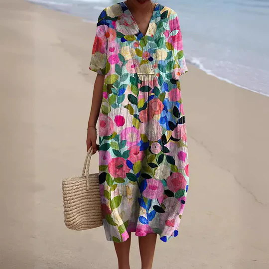 Zomerjurk met Bloemenpatroon voor Dames