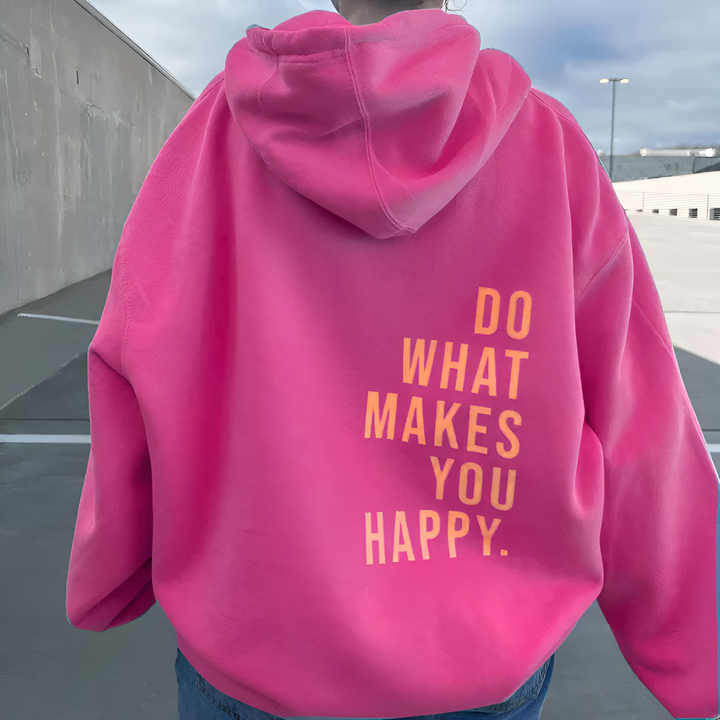 Unisex gelukkig sweatshirt met capuchon ( Voorverkoop )