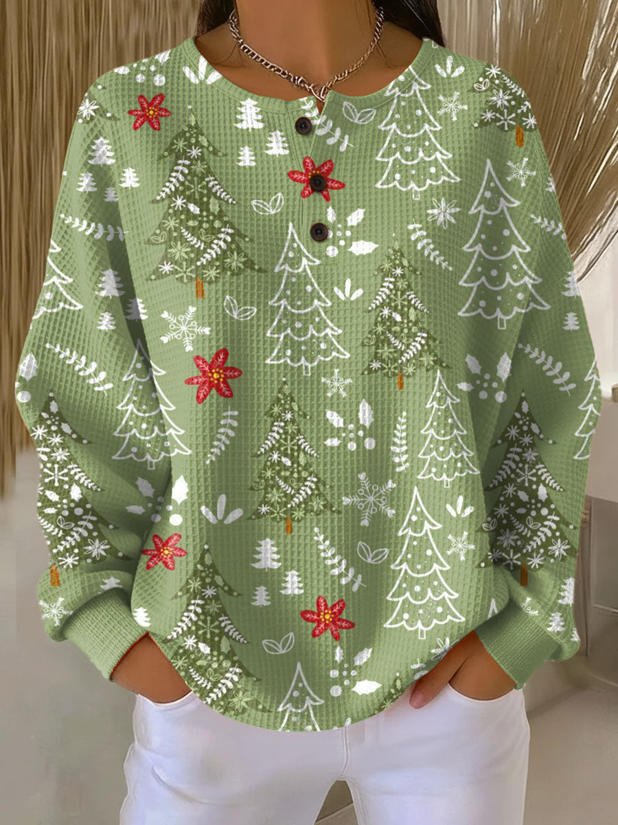 Ingrid | Trui met kerstboommotief