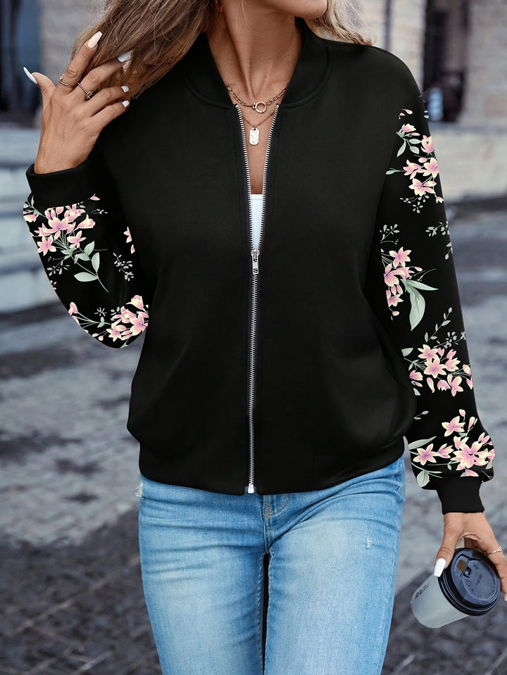 Thea - Trendy Bloemenprint Jas