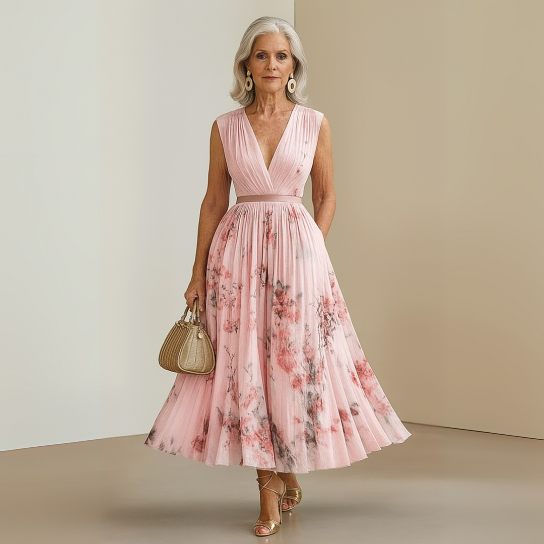 Claire | Dames Vloeiende Mouwloze Zomer Maxidress