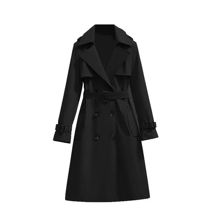 Lina | Dames Trenchcoat met Knoopsluiting en Tailleband