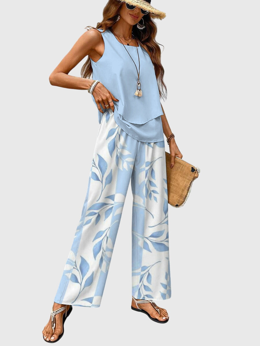 Sydney | Dames Tweedelige Wijde Broek Set