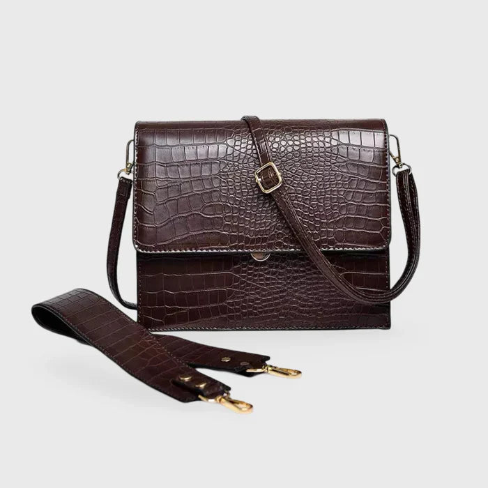 Diek | Compacte Croc Schoudertas - Crossbody