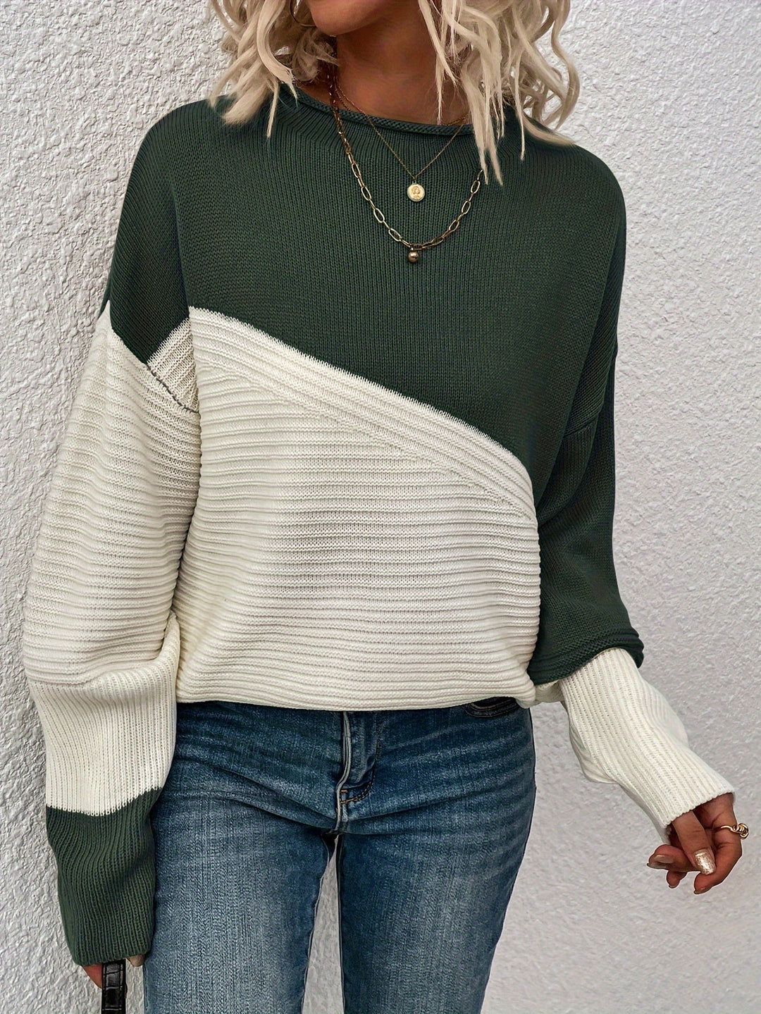 Zelda - Elegante Color Block Pullover