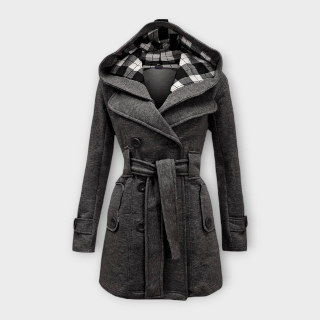 AVA – ELEGANTE HOODED TRENCH COAT