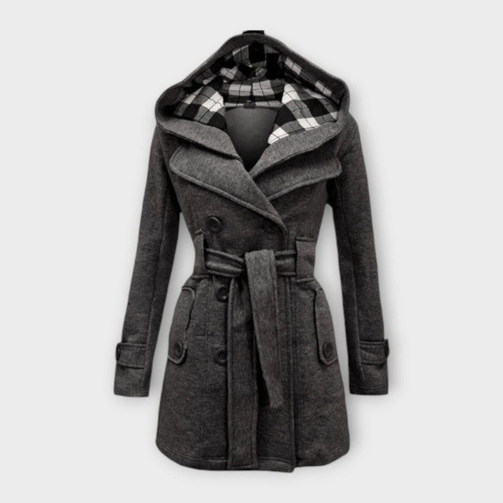 AVA – ELEGANTE HOODED TRENCH COAT