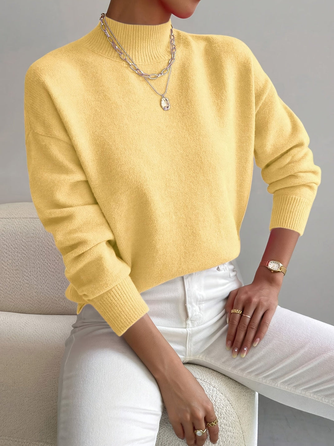 Lorelei | Verfijnde Mock Neck Trui