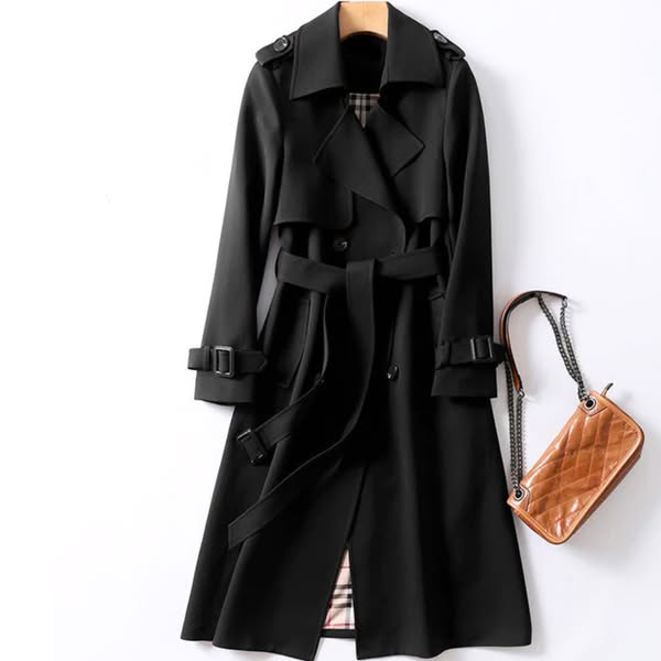 Dames Dubbelzijdige Ceintuur Trench Coat