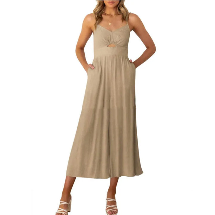 Benedikta | Damesjumpsuit met spaghettibandjes en uitsnijding