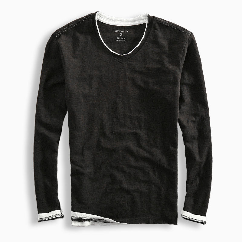 Riku Katoenen Lange Mouwen Shirt
