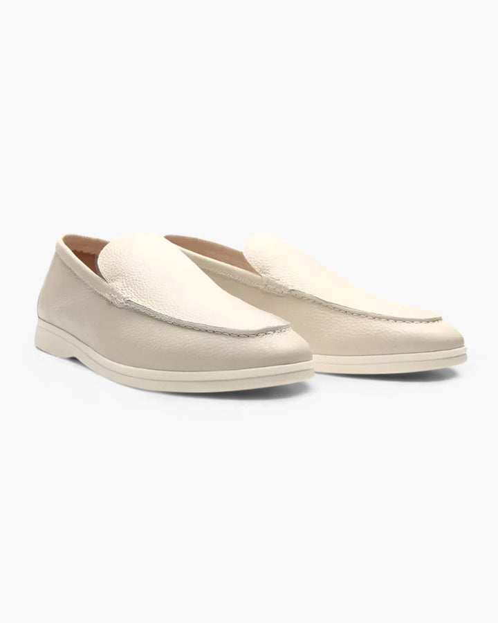 Logan | Vintage Old Money Heren Koeienhuid Leder Loafer