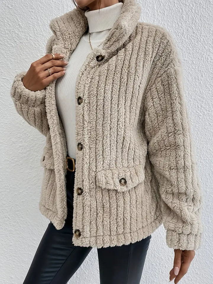 Nova | Dubbelzijdige Fluwelen Knopen Cardigan