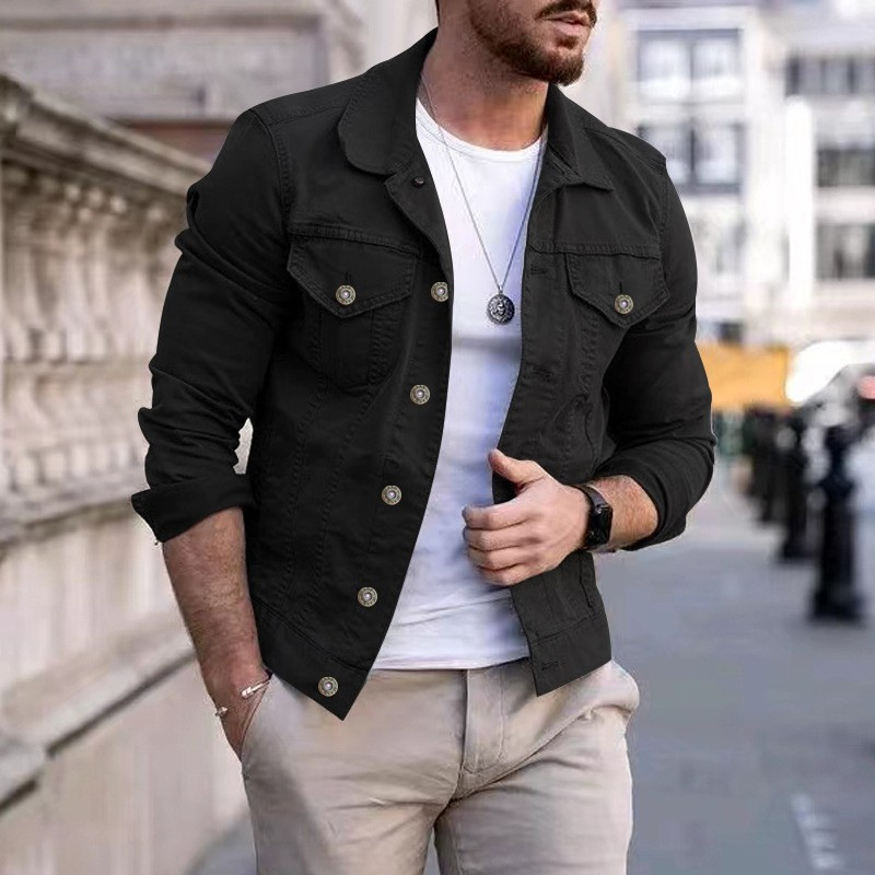 Kasper™ Heren Casual Denim Jas