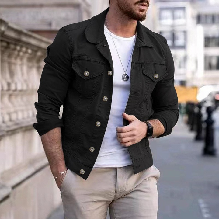 Kasper™ Heren Casual Denim Jas
