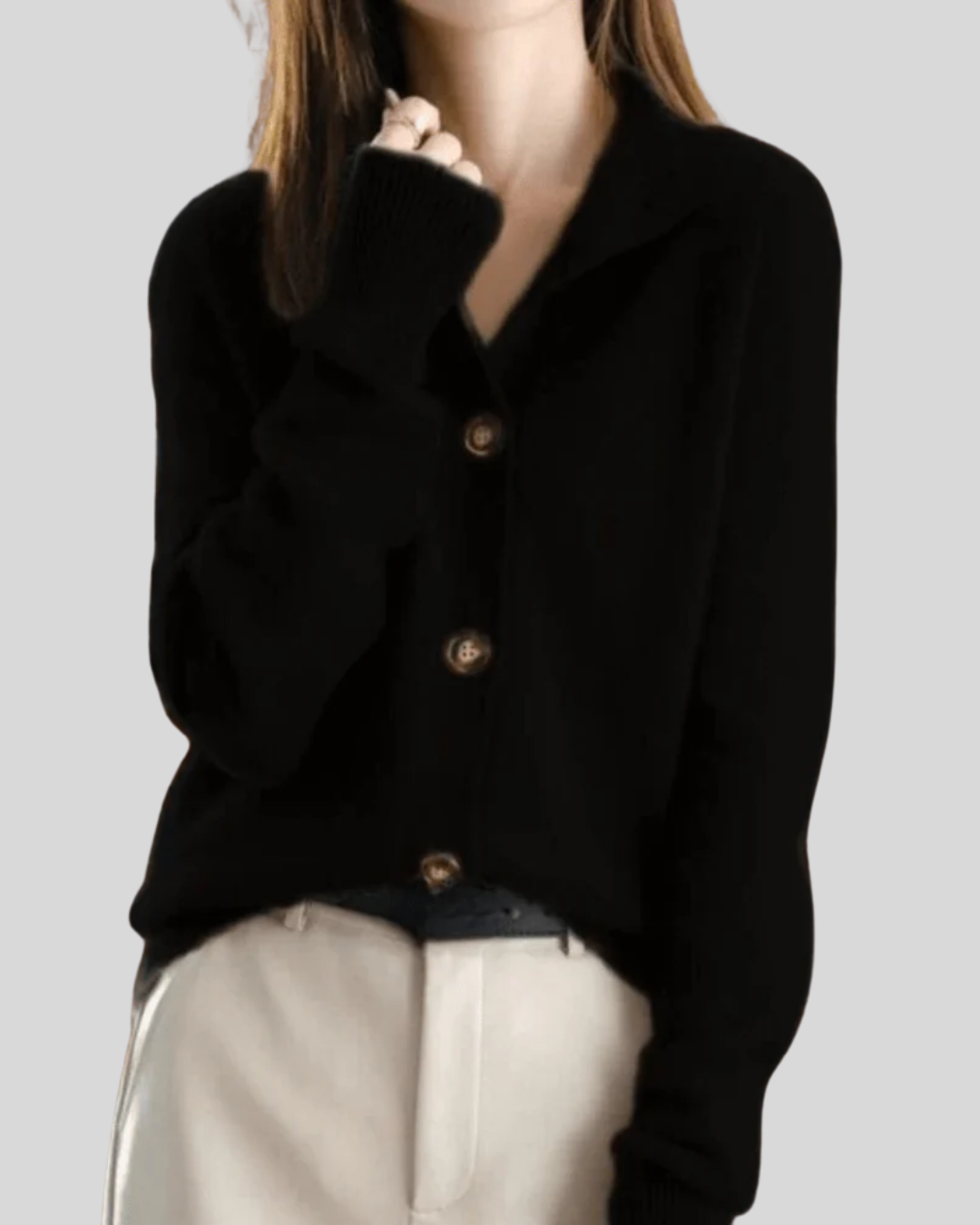 AMY – KLASSIEKE KNOPENCARDIGAN