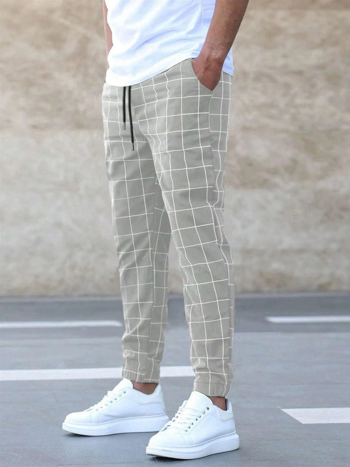 Elroy™ Heren Geruite Slim-Fit Broek